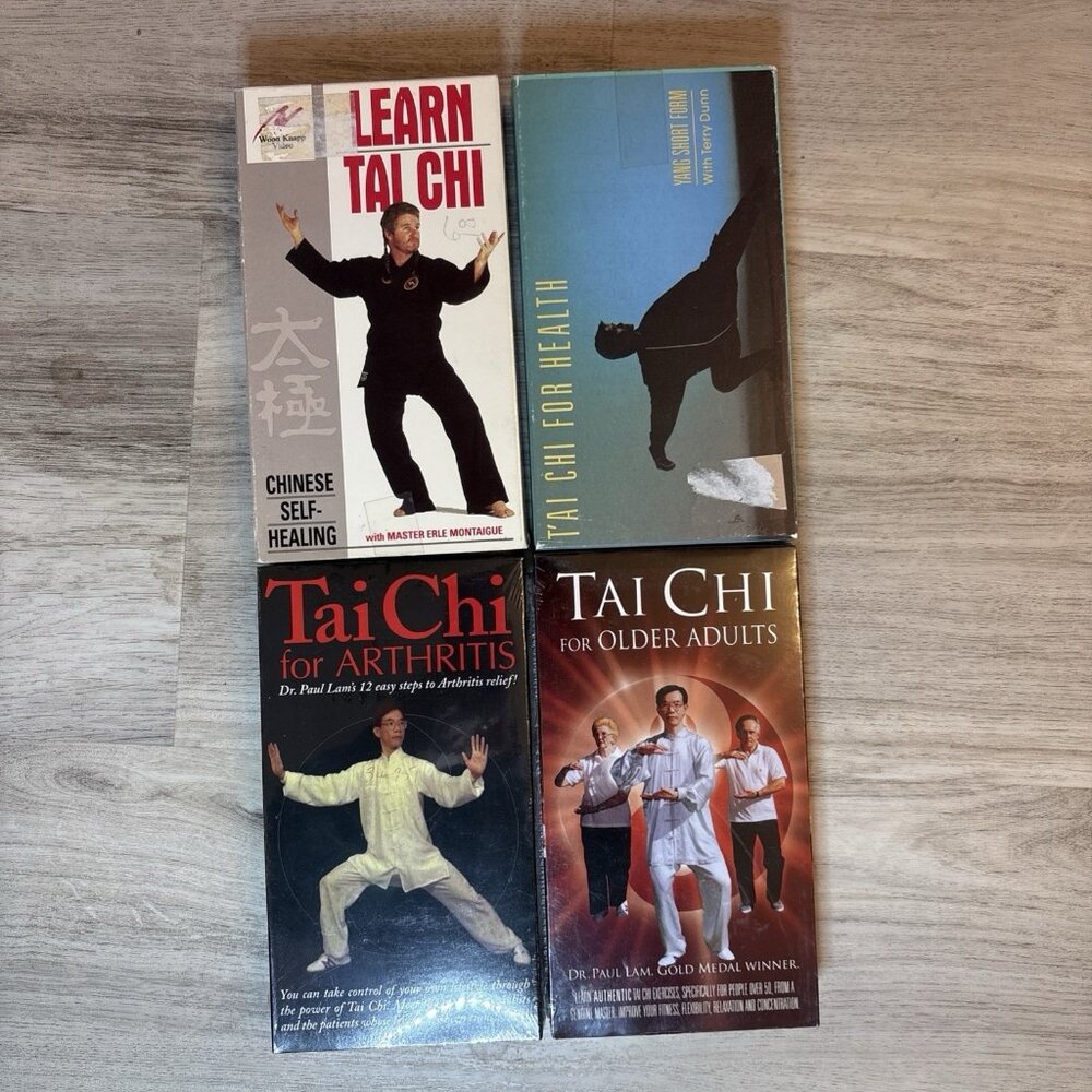 Tai Chi For Health VHS Lot 4 Chinese Self Healing Martial Arts Training Kung Fu